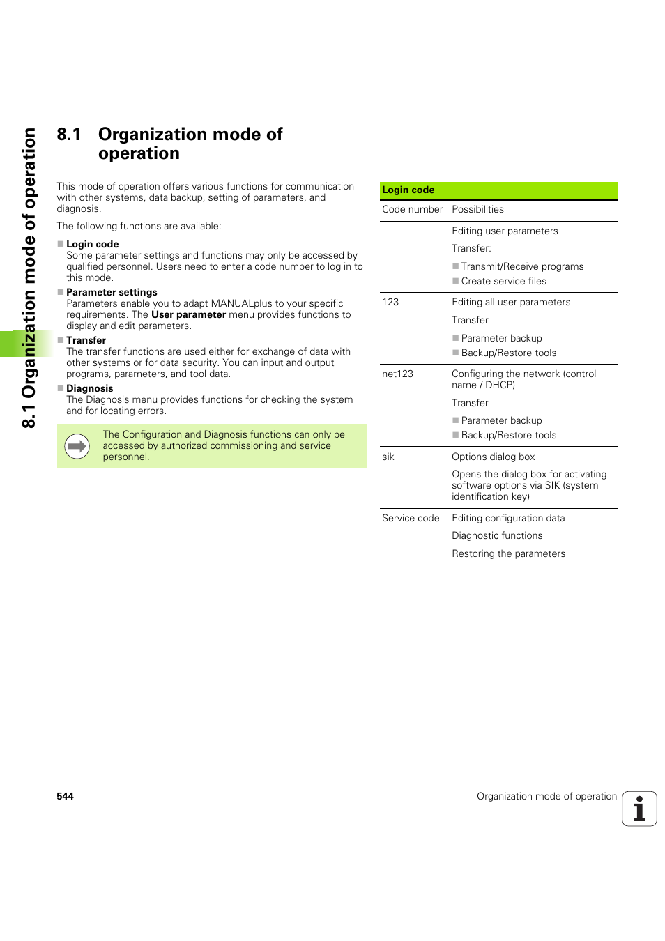 1 organization mode of operation | HEIDENHAIN SW 54843x-03 User Manual | Page 544 / 656
