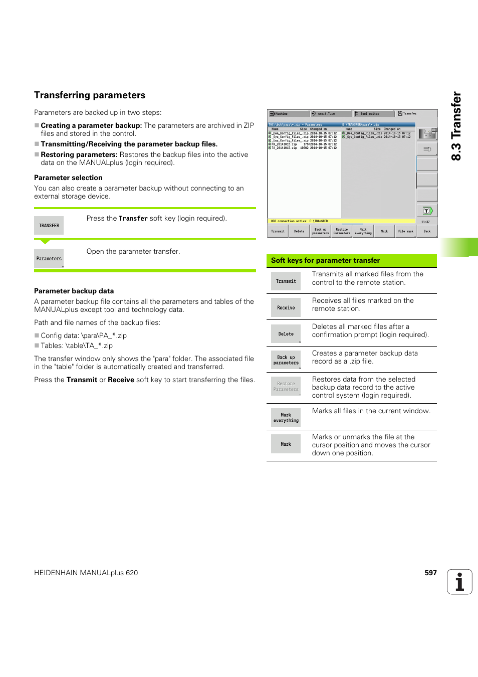Transferring parameters, 3 t ransf er | HEIDENHAIN SW 54843x-03 User Manual | Page 597 / 656