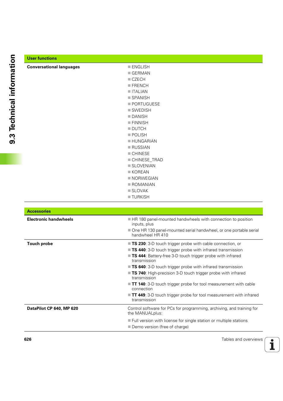 3 t e c hnical inf o rm ation | HEIDENHAIN SW 54843x-03 User Manual | Page 626 / 656