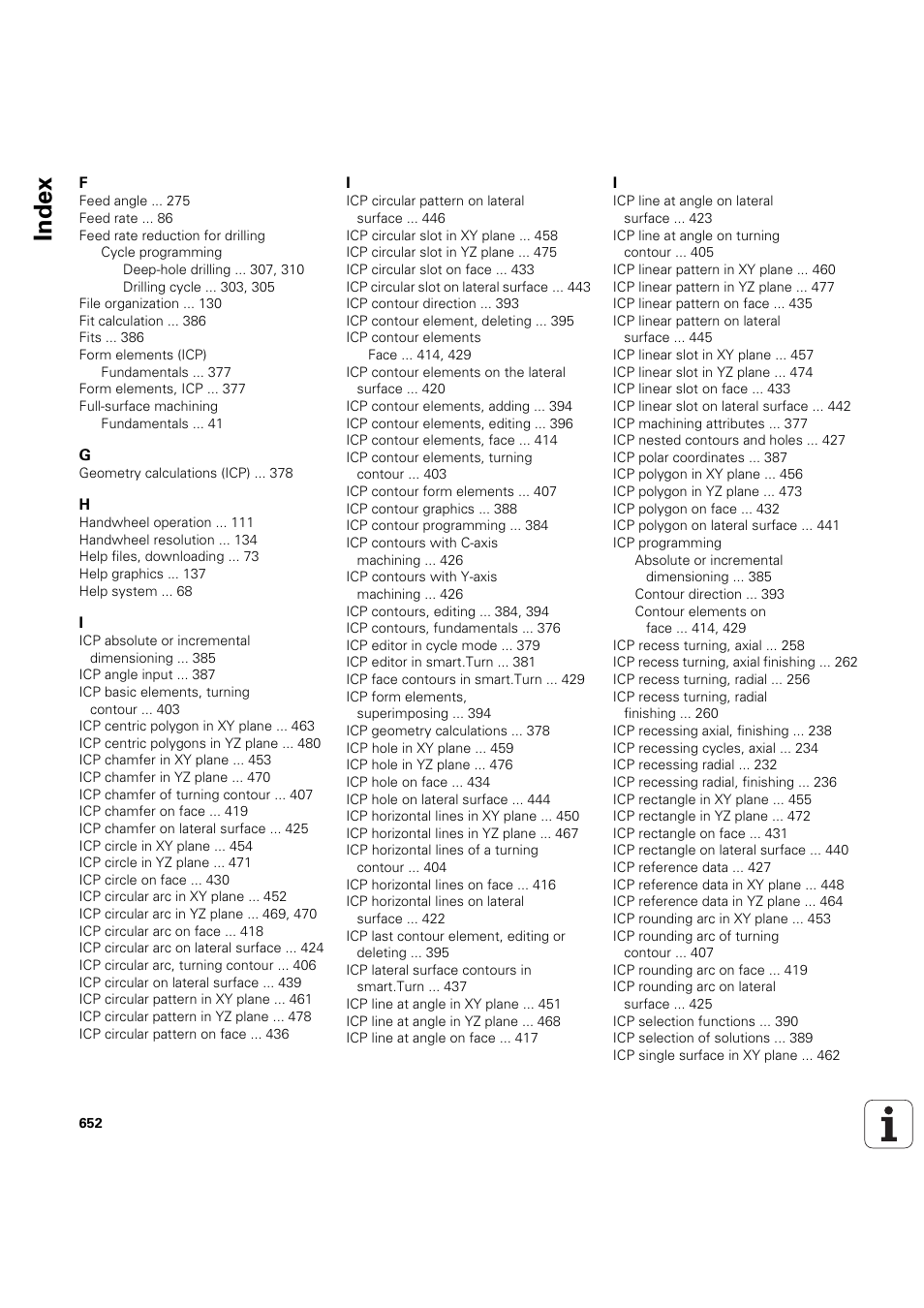 Index | HEIDENHAIN SW 54843x-03 User Manual | Page 652 / 656