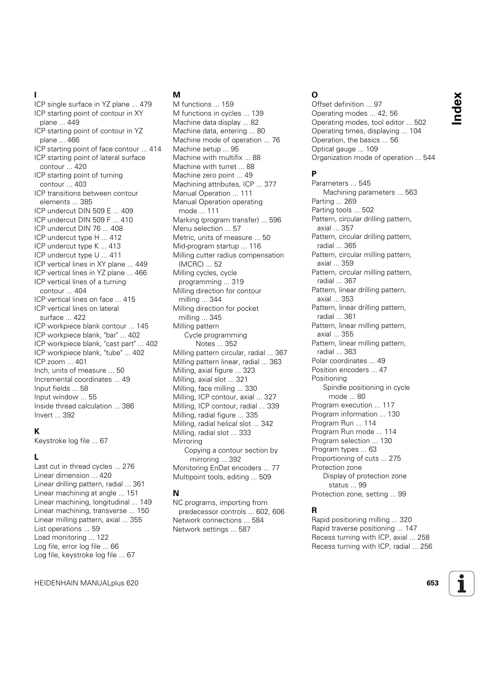 Index | HEIDENHAIN SW 54843x-03 User Manual | Page 653 / 656
