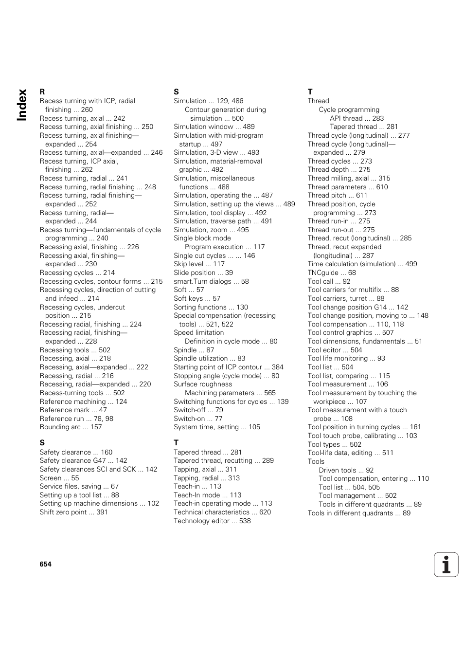 Index | HEIDENHAIN SW 54843x-03 User Manual | Page 654 / 656