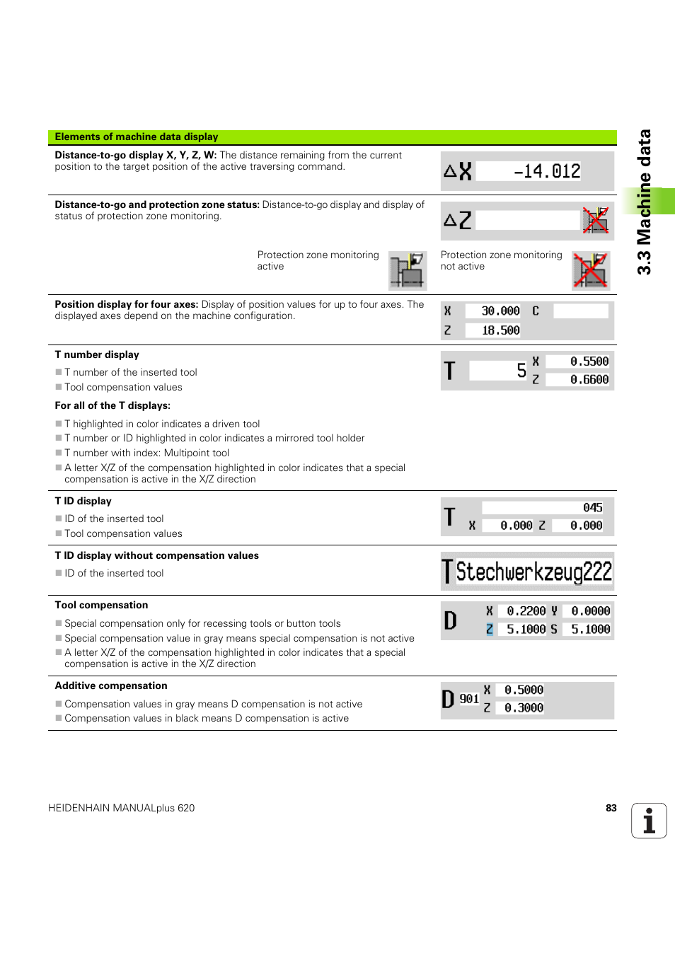 3 mac h ine data | HEIDENHAIN SW 54843x-03 User Manual | Page 83 / 656