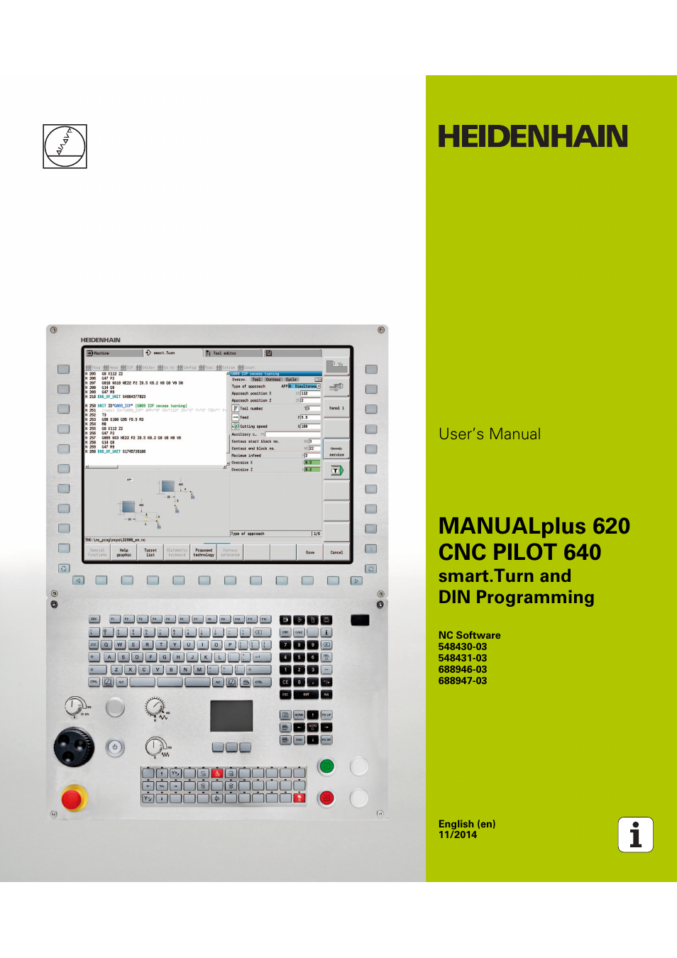 HEIDENHAIN SW 54843x-03 DIN Programming User Manual | 622 pages