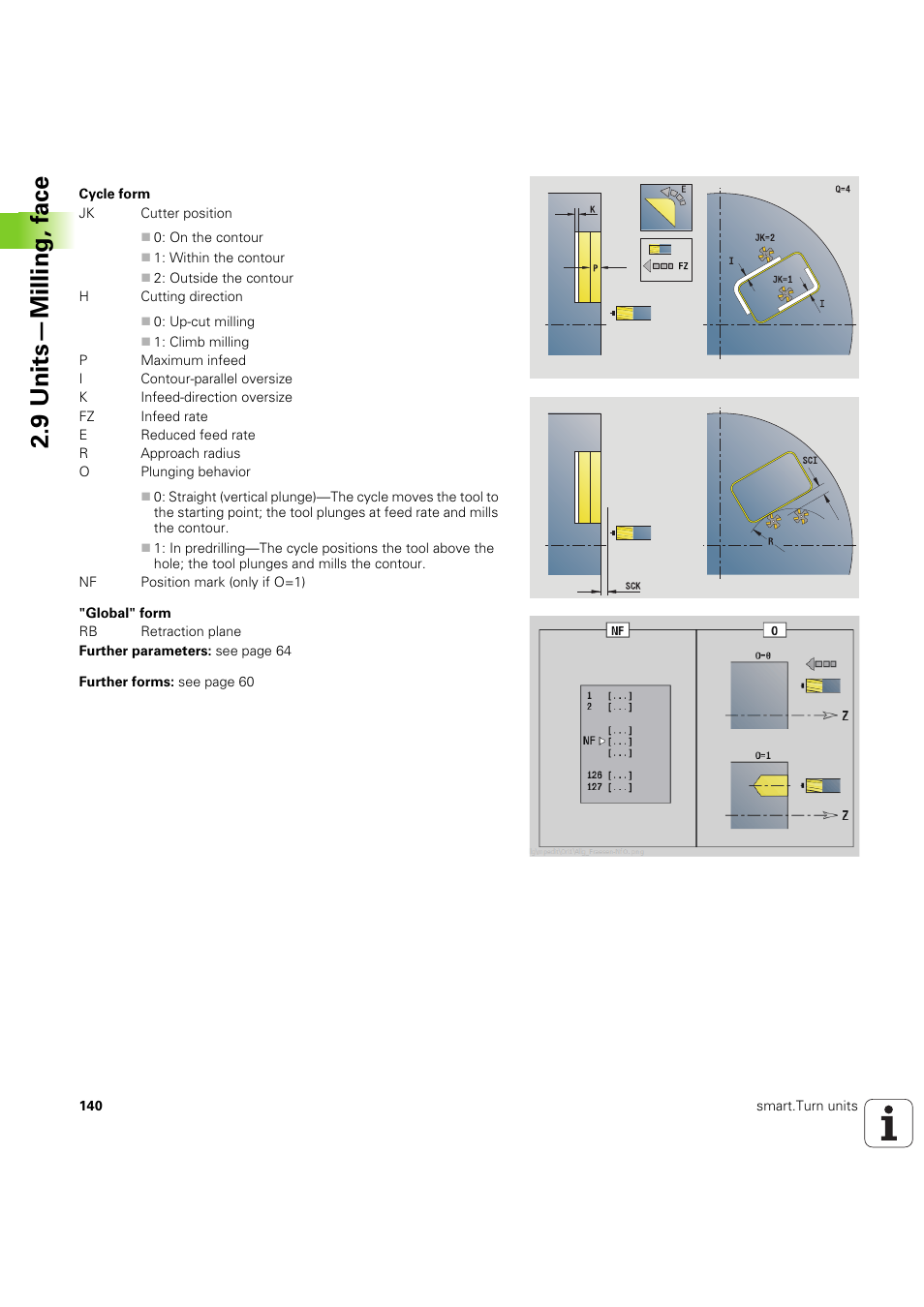 9 units—milling, f a ce | HEIDENHAIN SW 54843x-03 DIN Programming User Manual | Page 140 / 622
