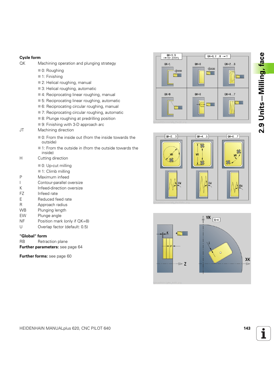 9 units—milling, f a ce | HEIDENHAIN SW 54843x-03 DIN Programming User Manual | Page 143 / 622