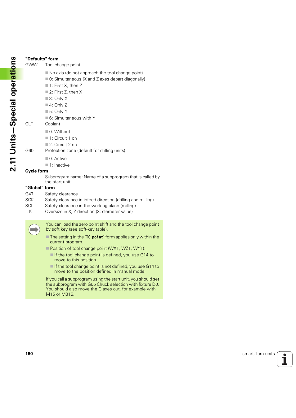 1 1 units—special oper ations | HEIDENHAIN SW 54843x-03 DIN Programming User Manual | Page 160 / 622