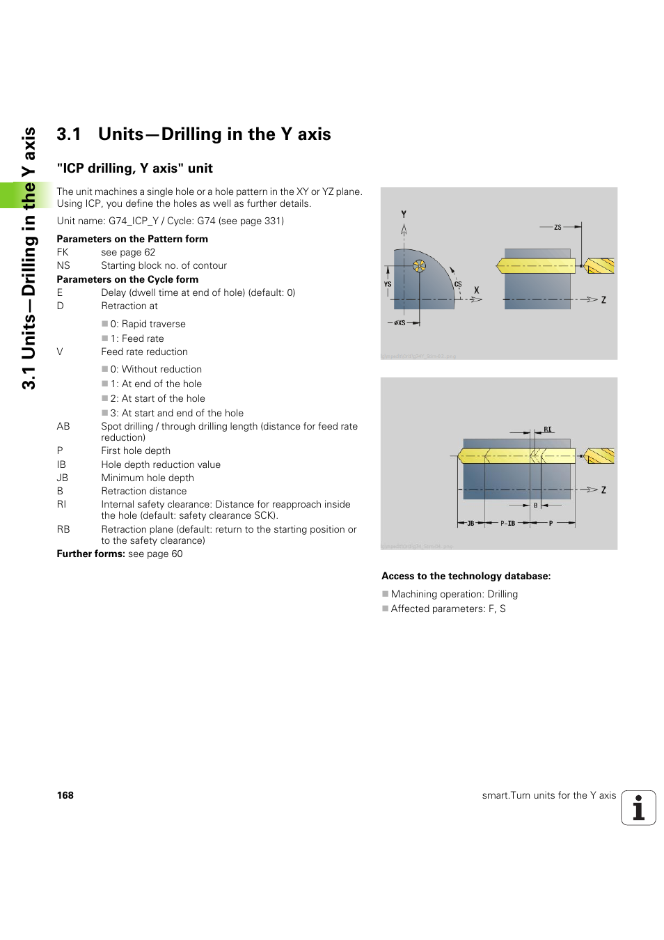 1 units—drilling in the y axis, Icp drilling, y axis" unit | HEIDENHAIN SW 54843x-03 DIN Programming User Manual | Page 168 / 622