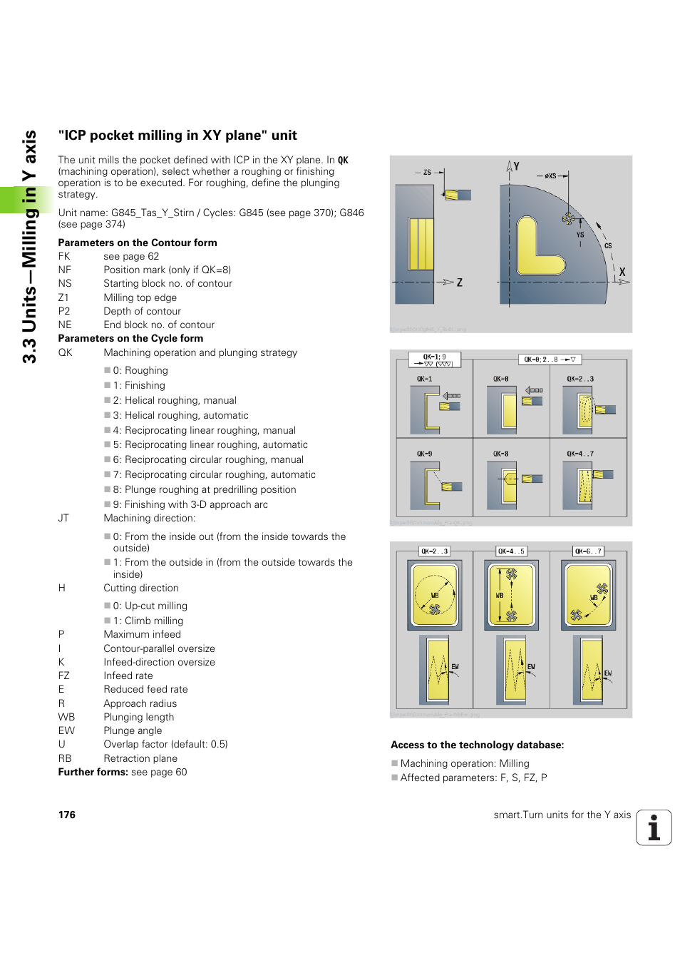 Icp pocket milling in xy plane" unit, 3 units—milling in y axis | HEIDENHAIN SW 54843x-03 DIN Programming User Manual | Page 176 / 622