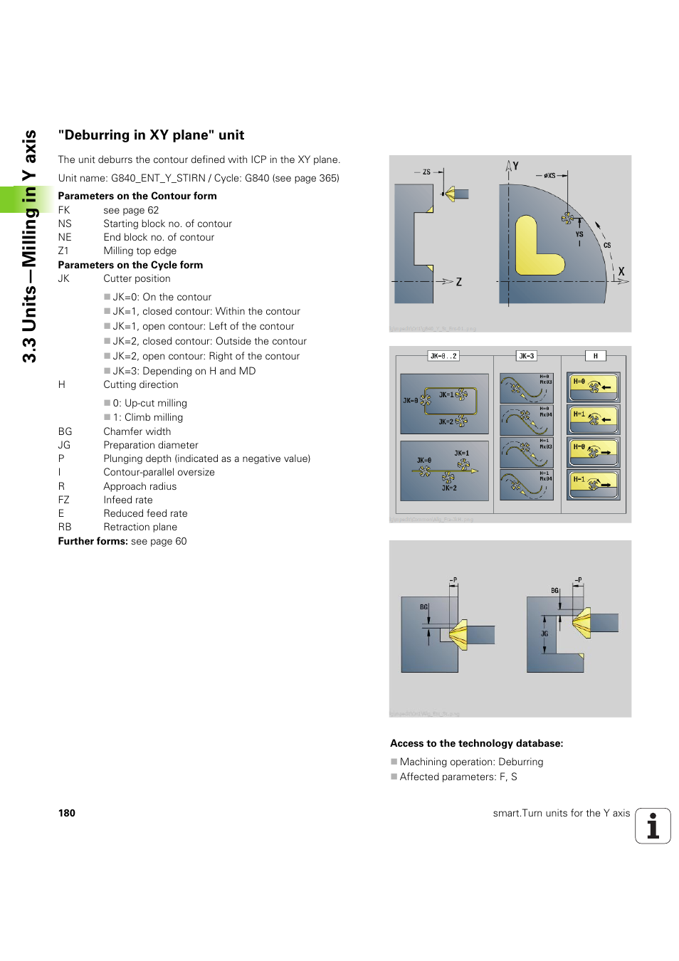Deburring in xy plane" unit, 3 units—milling in y axis | HEIDENHAIN SW 54843x-03 DIN Programming User Manual | Page 180 / 622
