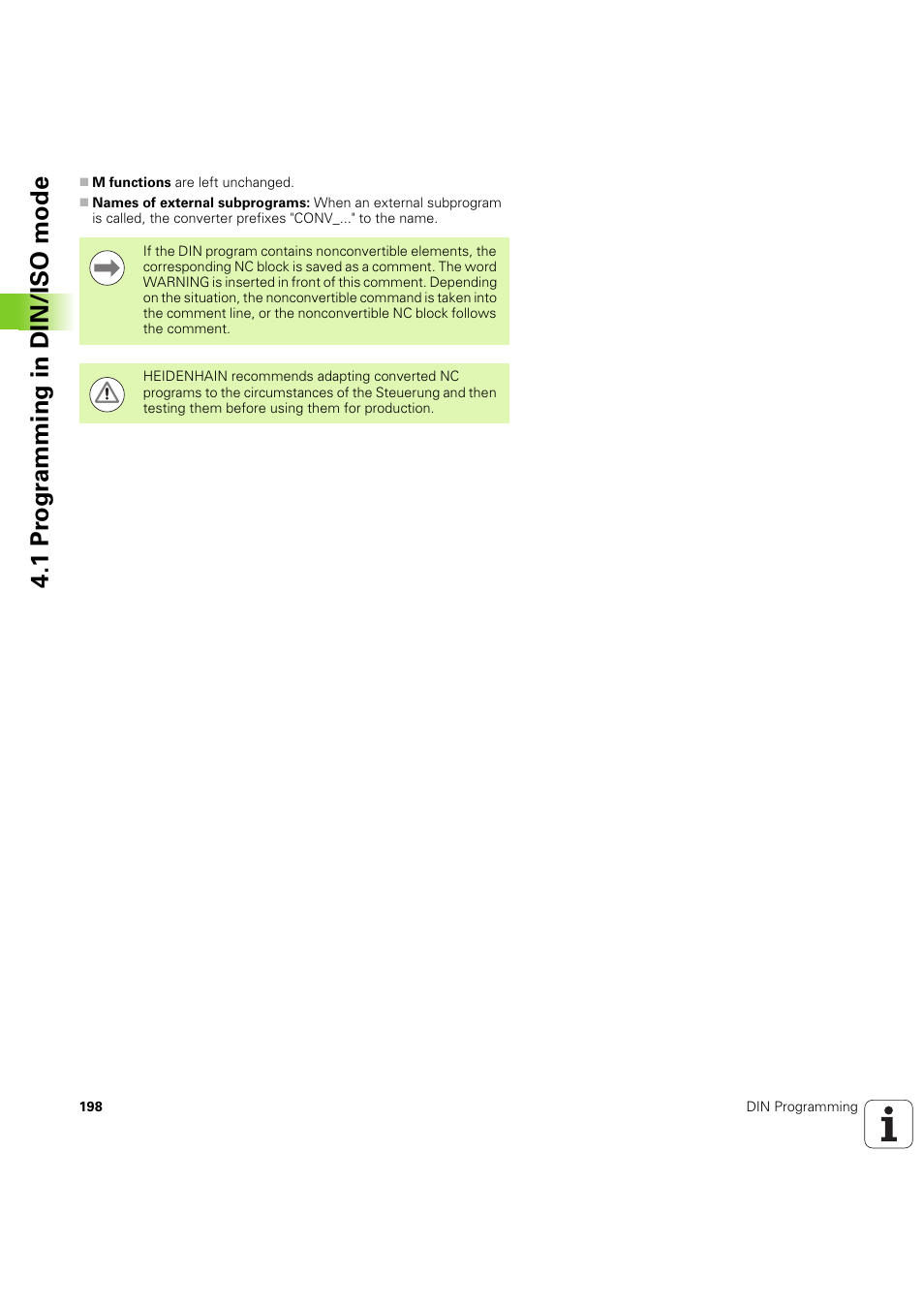 1 pr ogr amming in din/iso mode | HEIDENHAIN SW 54843x-03 DIN Programming User Manual | Page 198 / 622