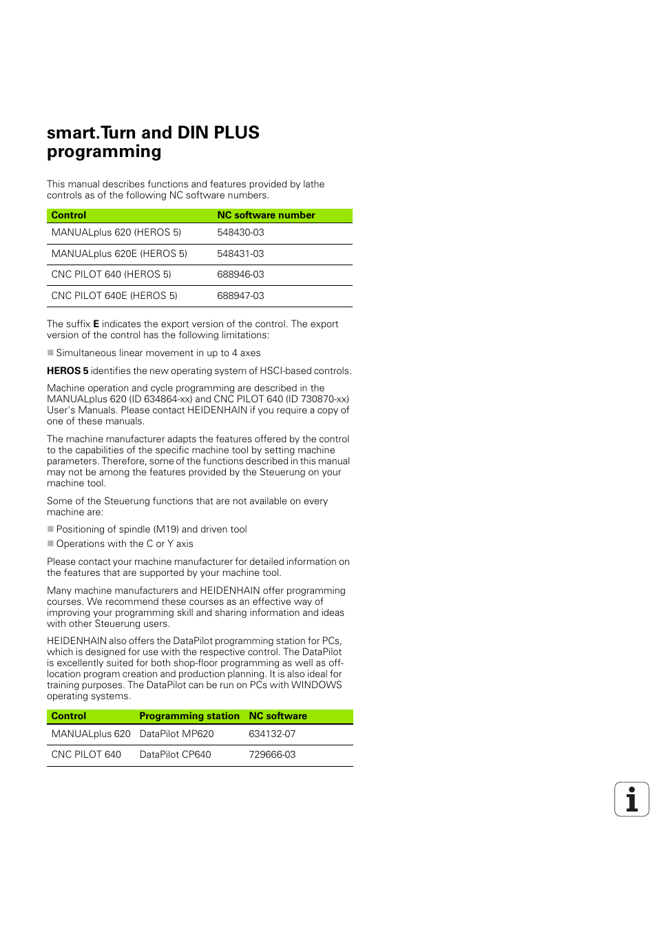 Smart.turn and din plus programming | HEIDENHAIN SW 54843x-03 DIN Programming User Manual | Page 2 / 622
