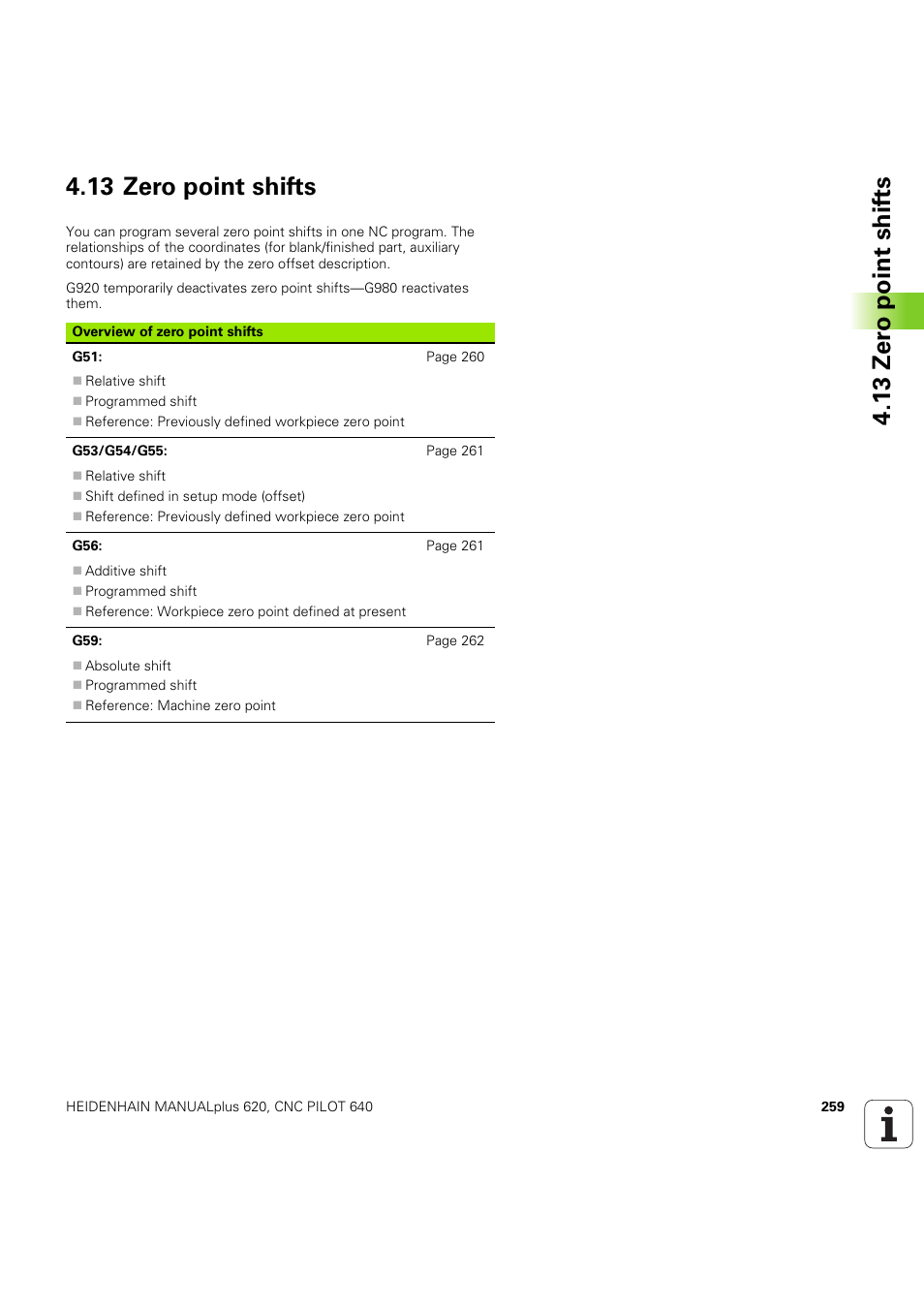 13 zero point shifts | HEIDENHAIN SW 54843x-03 DIN Programming User Manual | Page 259 / 622