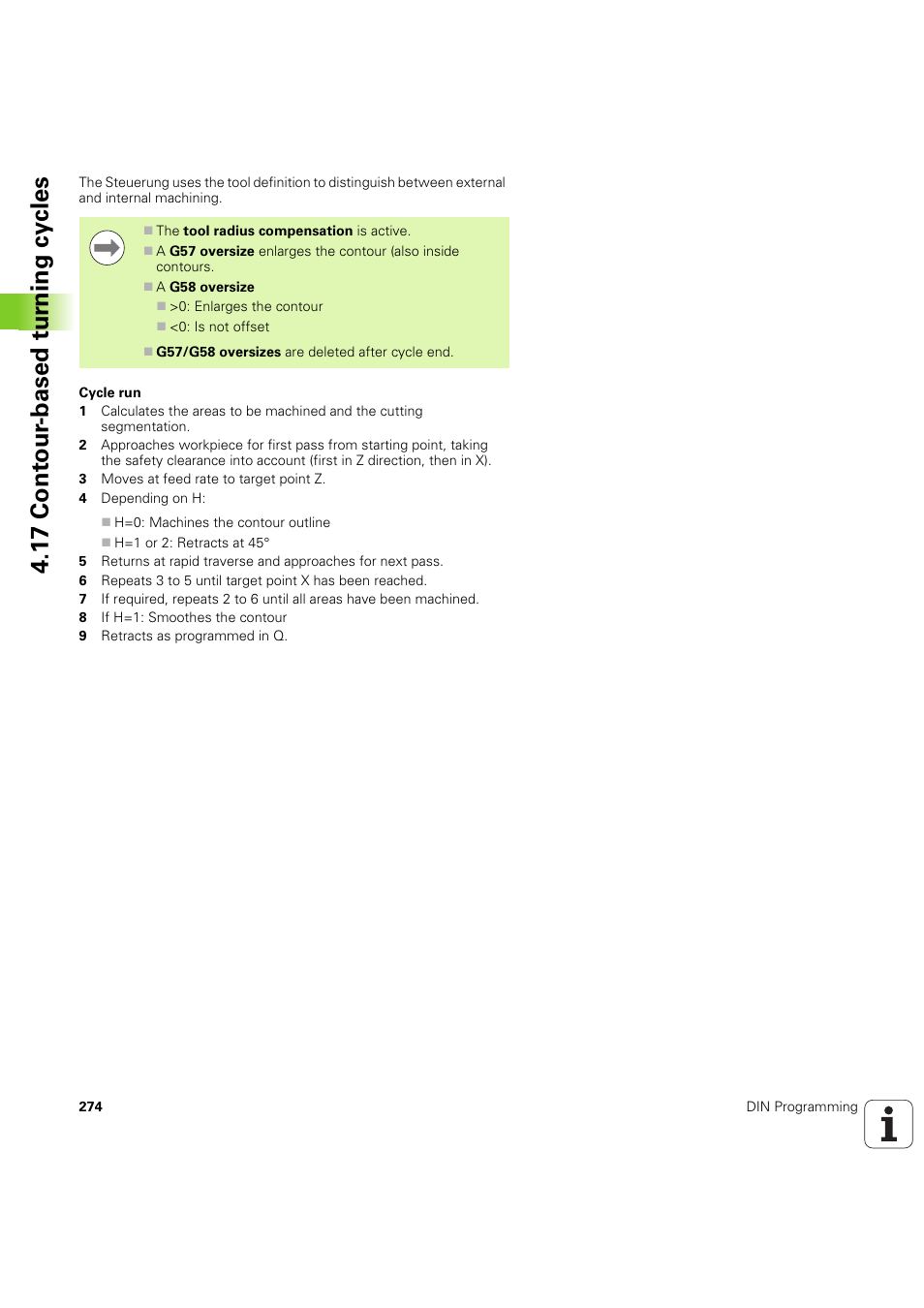 1 7 cont our -based t u rn ing cy cles | HEIDENHAIN SW 54843x-03 DIN Programming User Manual | Page 274 / 622