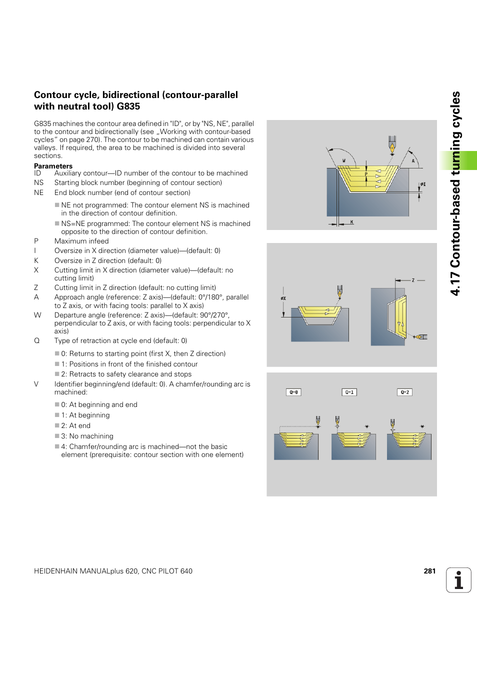 1 7 cont our -based t u rn ing cy cles | HEIDENHAIN SW 54843x-03 DIN Programming User Manual | Page 281 / 622