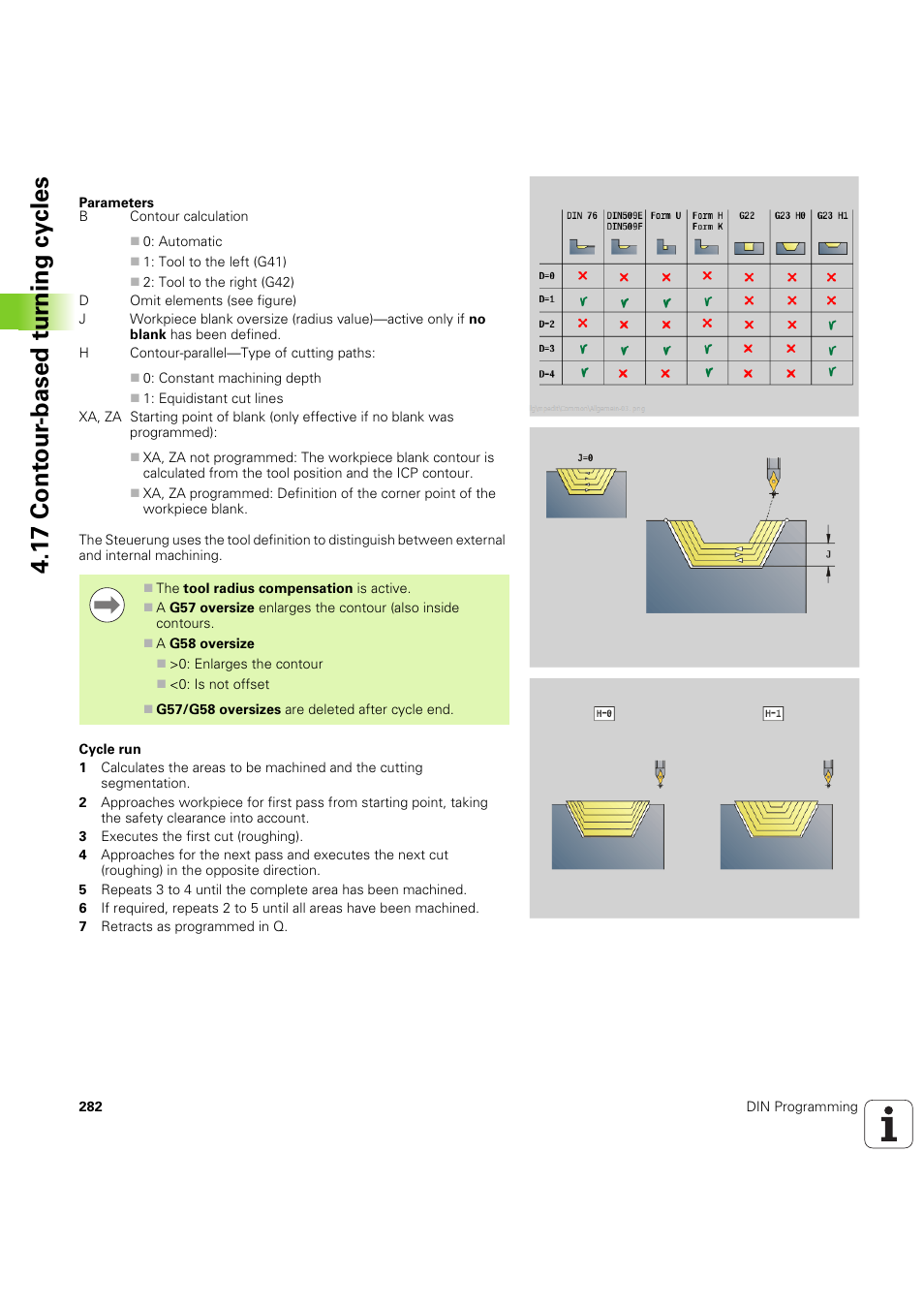 1 7 cont our -based t u rn ing cy cles | HEIDENHAIN SW 54843x-03 DIN Programming User Manual | Page 282 / 622