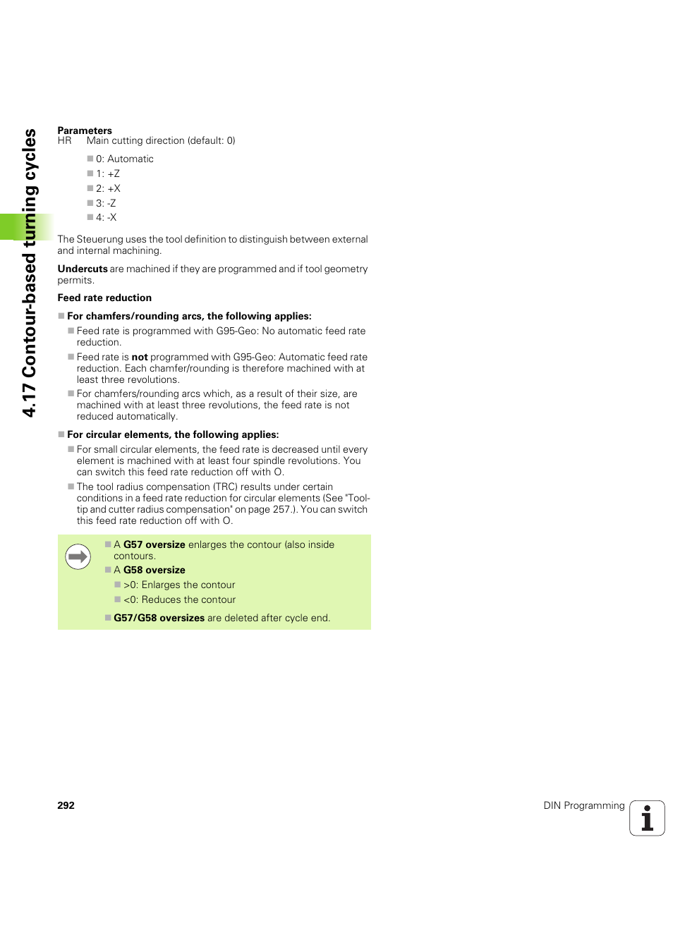 1 7 cont our -based t u rn ing cy cles | HEIDENHAIN SW 54843x-03 DIN Programming User Manual | Page 292 / 622