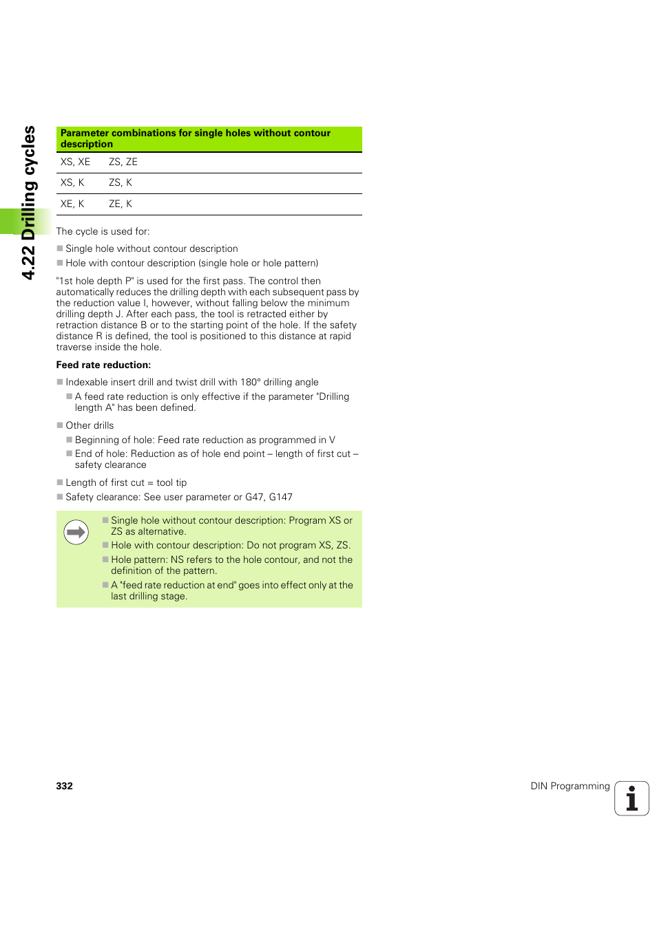 22 dr illing cy cles | HEIDENHAIN SW 54843x-03 DIN Programming User Manual | Page 332 / 622