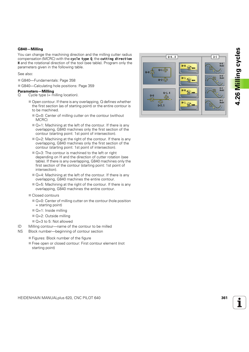 26 milling cy cles | HEIDENHAIN SW 54843x-03 DIN Programming User Manual | Page 361 / 622