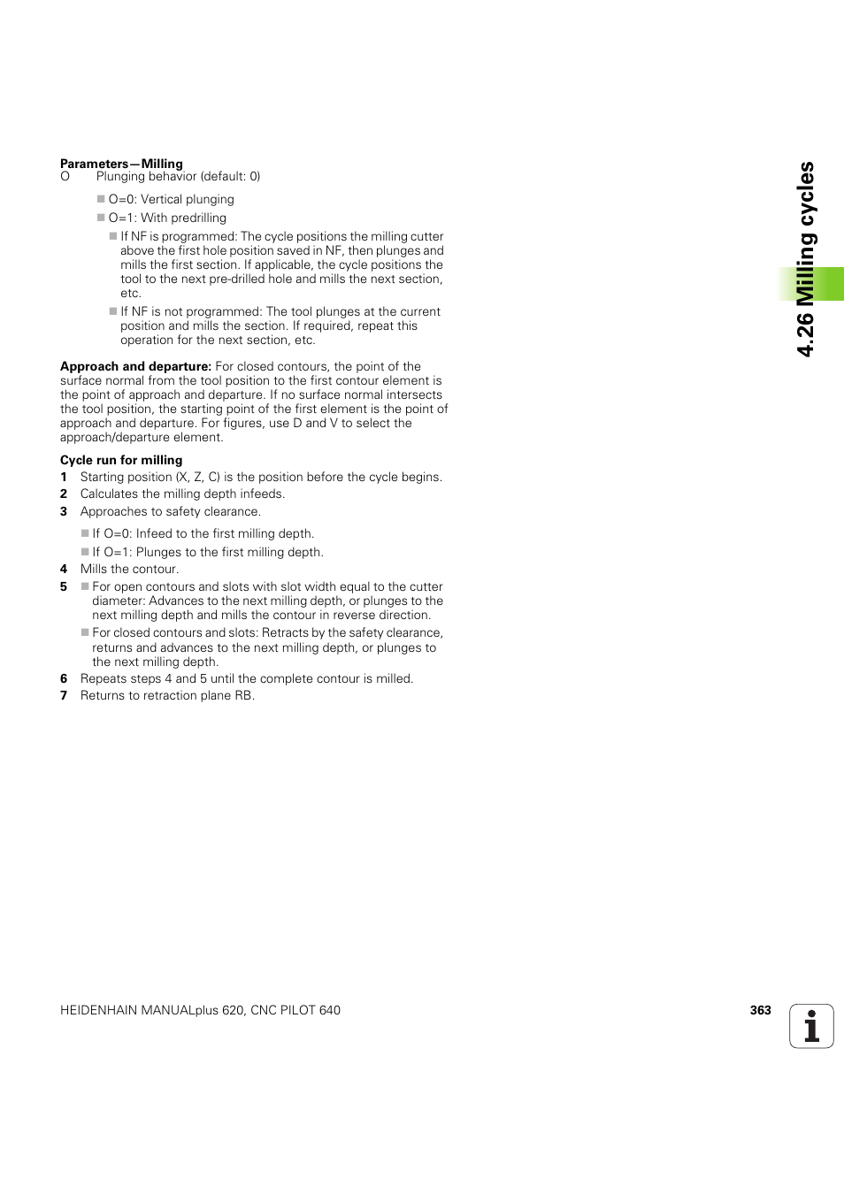 26 milling cy cles | HEIDENHAIN SW 54843x-03 DIN Programming User Manual | Page 363 / 622