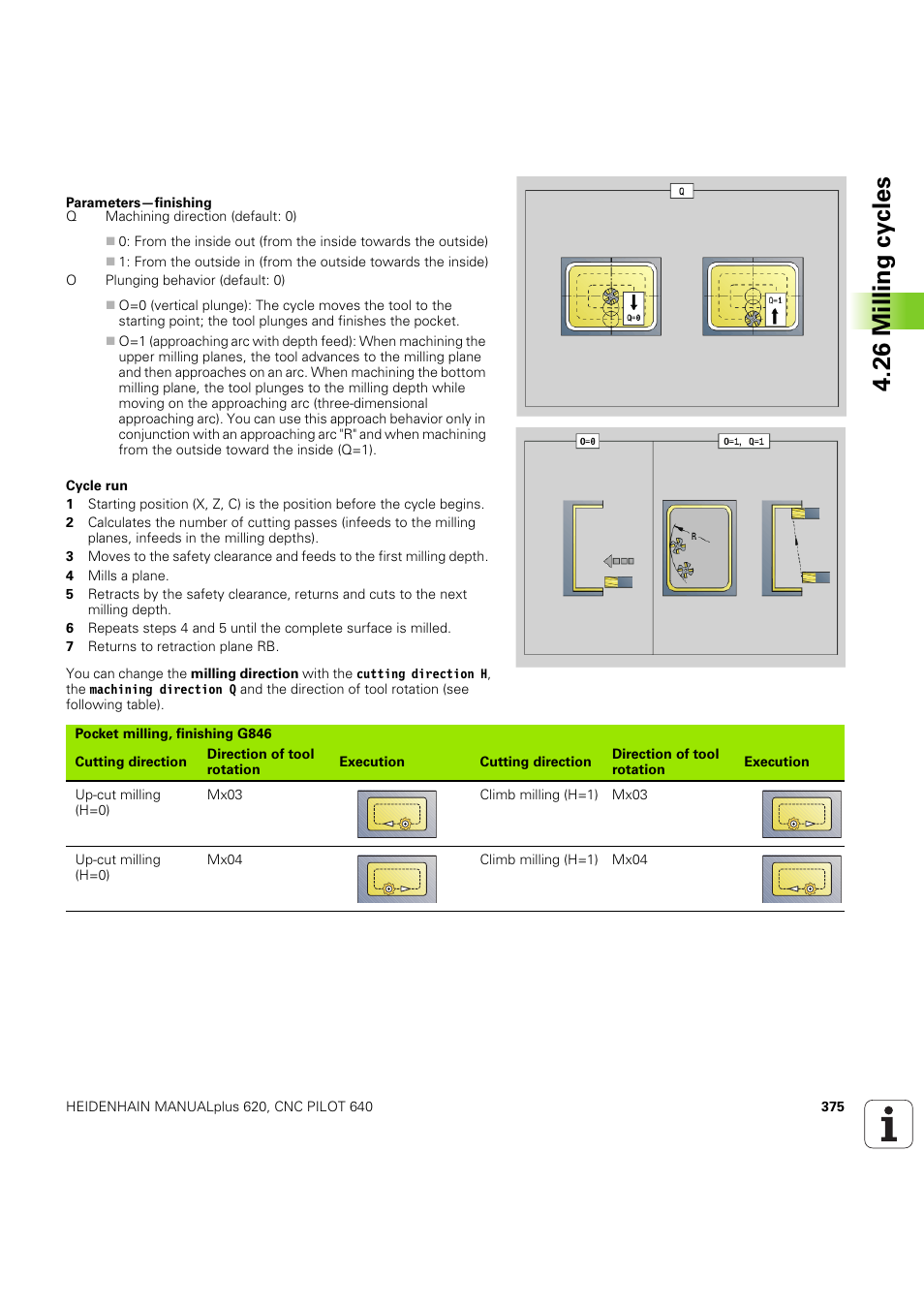 26 milling cy cles | HEIDENHAIN SW 54843x-03 DIN Programming User Manual | Page 375 / 622