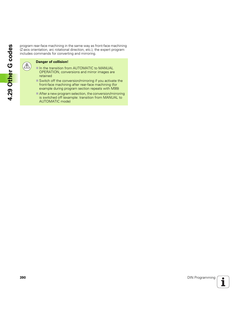29 other g codes | HEIDENHAIN SW 54843x-03 DIN Programming User Manual | Page 390 / 622