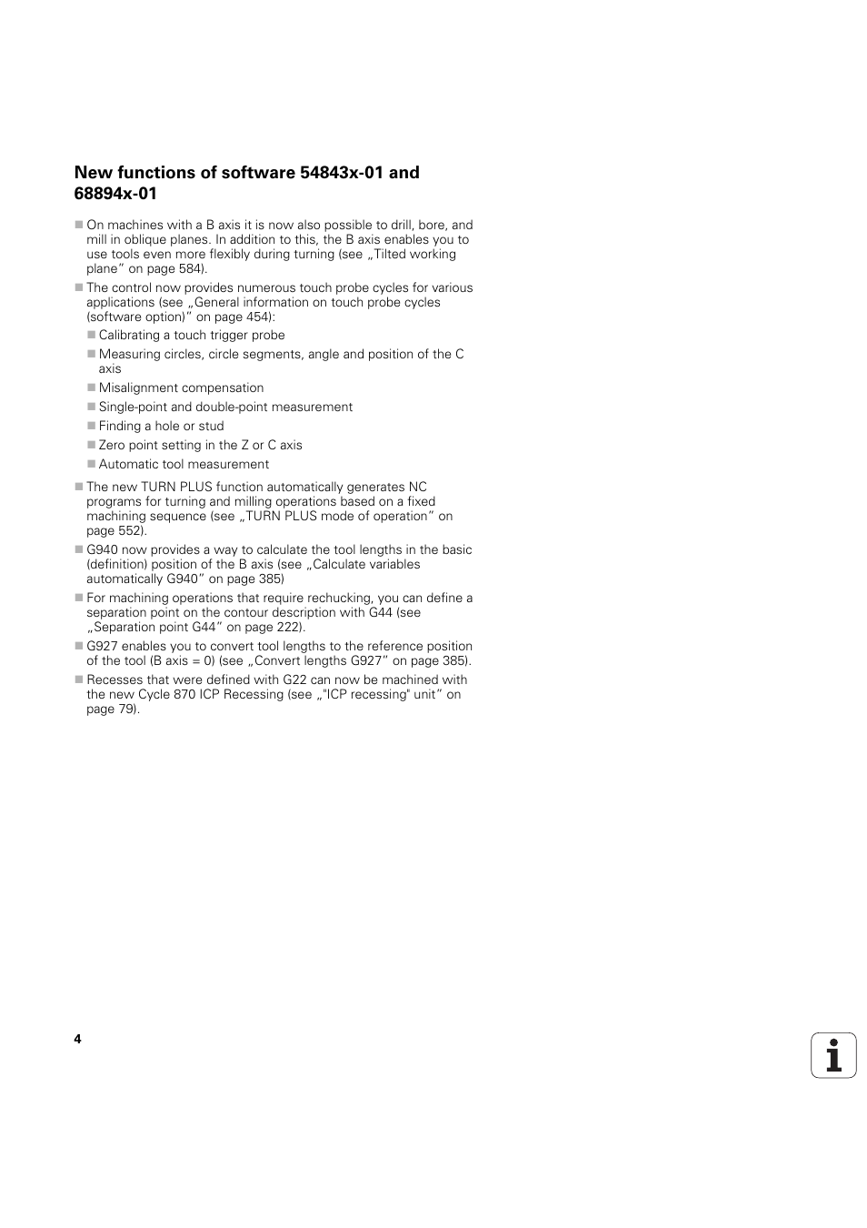 New functions of software 54843x-01 and 68894x-01 | HEIDENHAIN SW 54843x-03 DIN Programming User Manual | Page 4 / 622