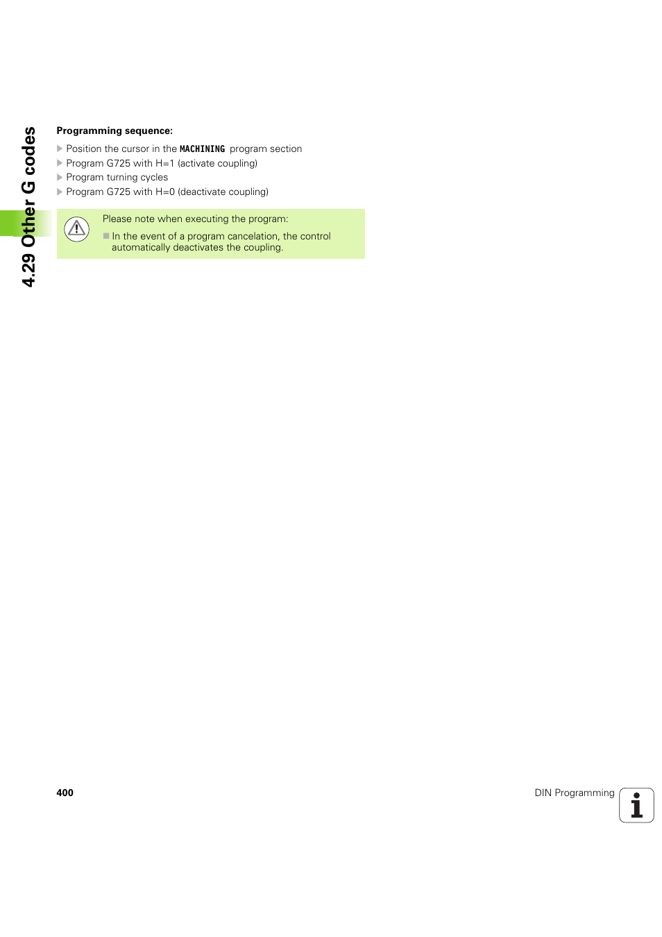 29 other g codes | HEIDENHAIN SW 54843x-03 DIN Programming User Manual | Page 400 / 622