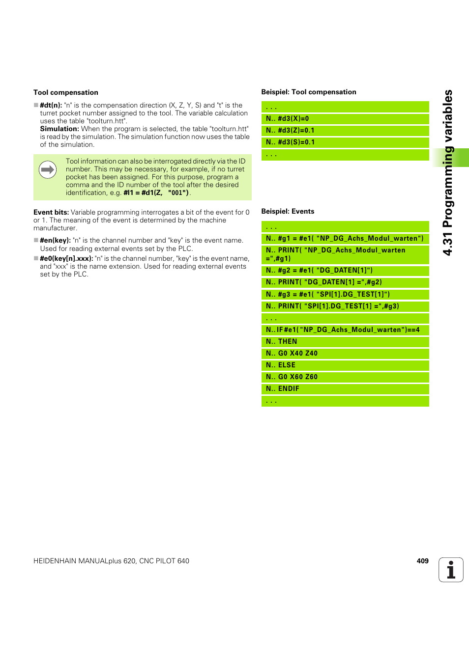 31 pr ogr amming v a ri ables | HEIDENHAIN SW 54843x-03 DIN Programming User Manual | Page 409 / 622