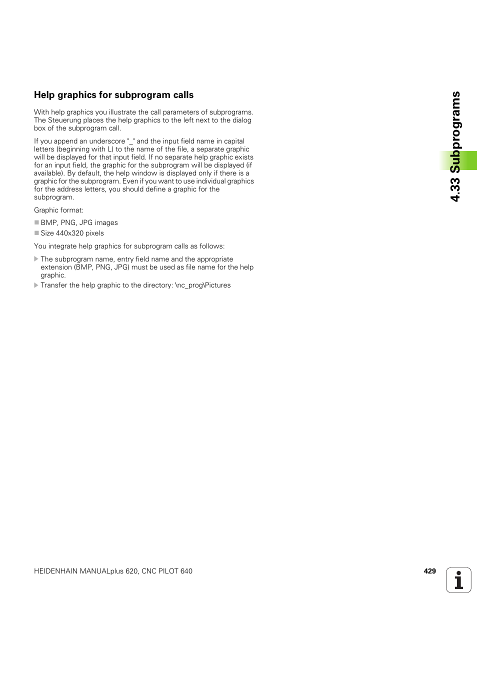 Help graphics for subprogram calls, 33 subpr ogr a ms | HEIDENHAIN SW 54843x-03 DIN Programming User Manual | Page 429 / 622