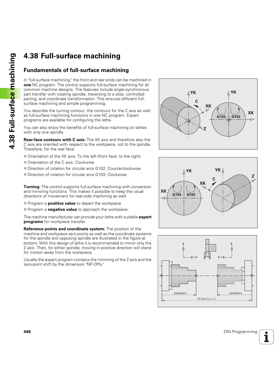 38 full-surface machining, Fundamentals of full-surface machining | HEIDENHAIN SW 54843x-03 DIN Programming User Manual | Page 446 / 622
