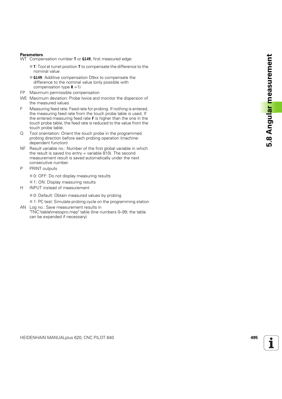 8 angular measur ement | HEIDENHAIN SW 54843x-03 DIN Programming User Manual | Page 495 / 622