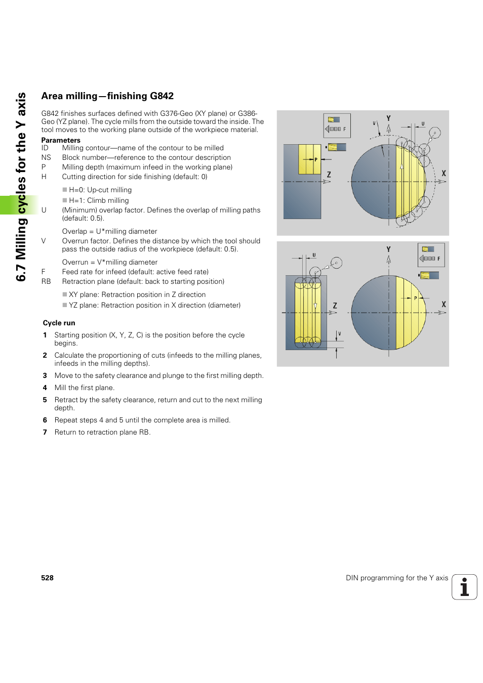 Area milling—finishing g842 | HEIDENHAIN SW 54843x-03 DIN Programming User Manual | Page 528 / 622