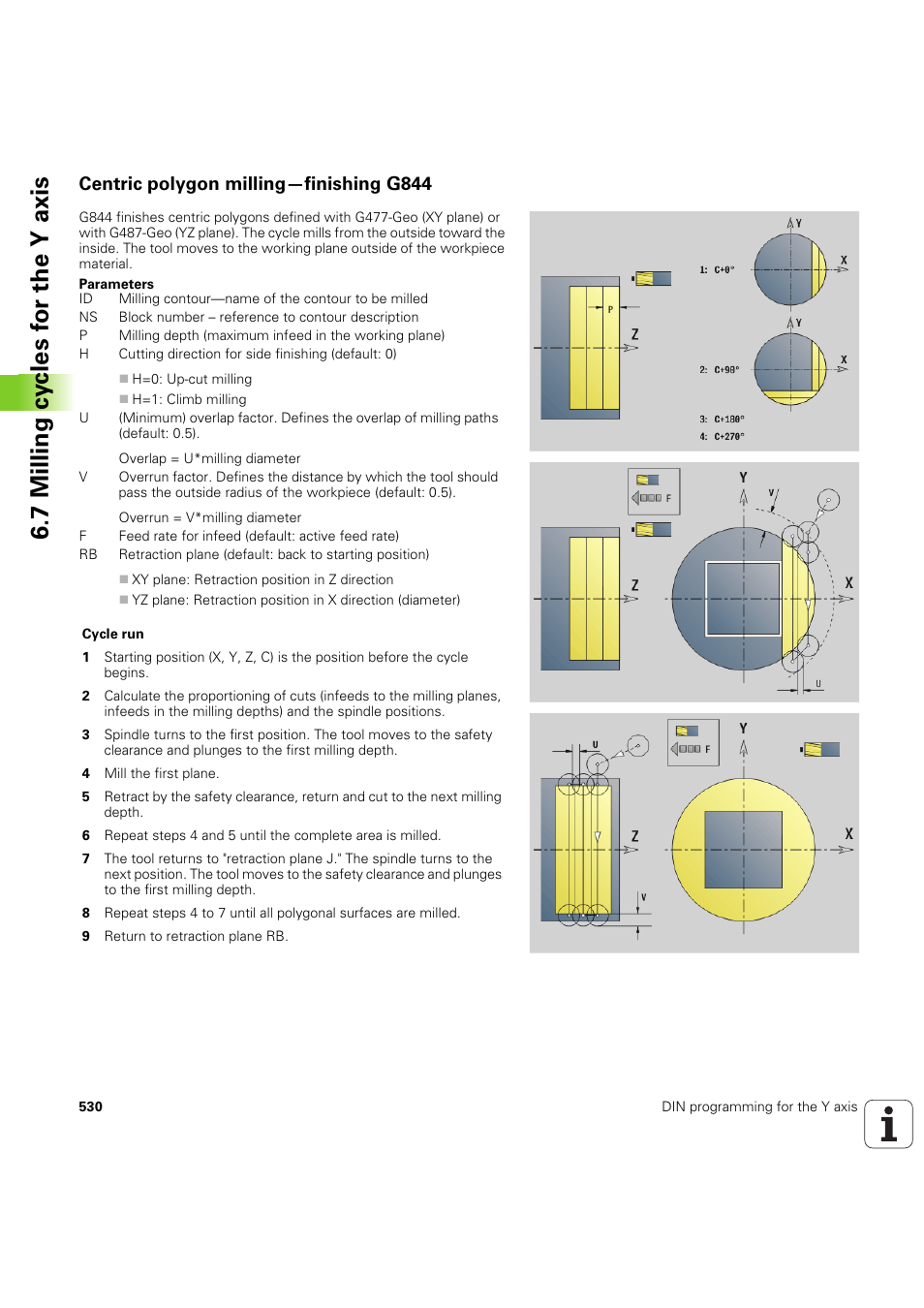 Centric polygon milling—finishing g844 | HEIDENHAIN SW 54843x-03 DIN Programming User Manual | Page 530 / 622