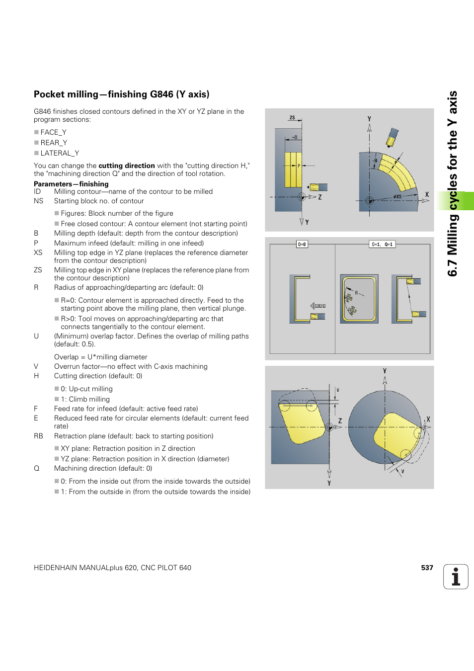 Pocket milling—finishing g846 (y axis) | HEIDENHAIN SW 54843x-03 DIN Programming User Manual | Page 537 / 622