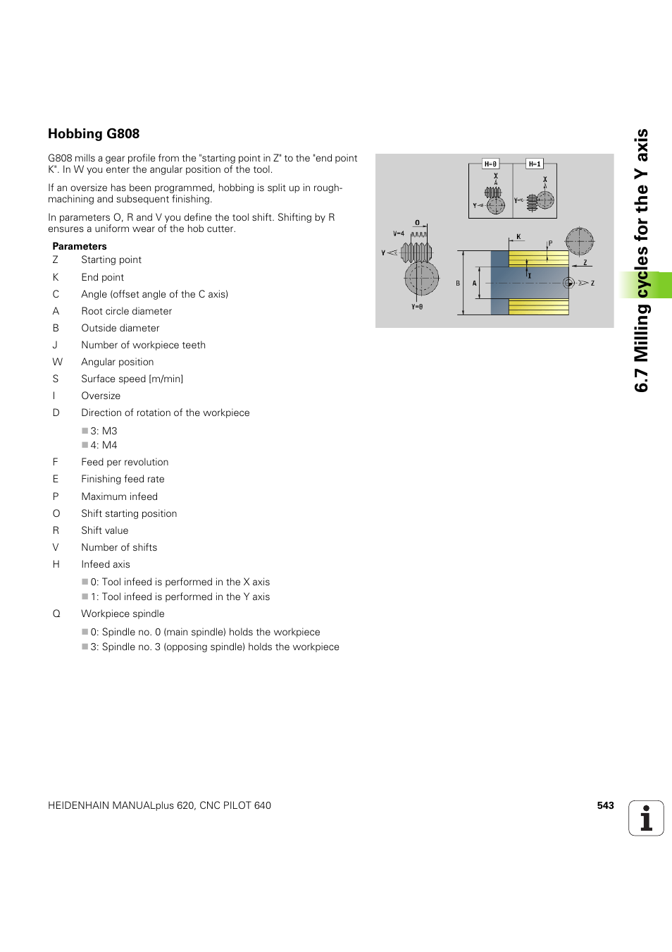 Hobbing g808 | HEIDENHAIN SW 54843x-03 DIN Programming User Manual | Page 543 / 622
