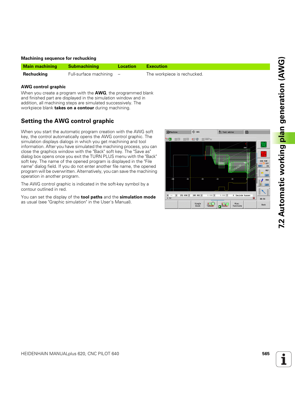 Setting the awg control graphic | HEIDENHAIN SW 54843x-03 DIN Programming User Manual | Page 565 / 622