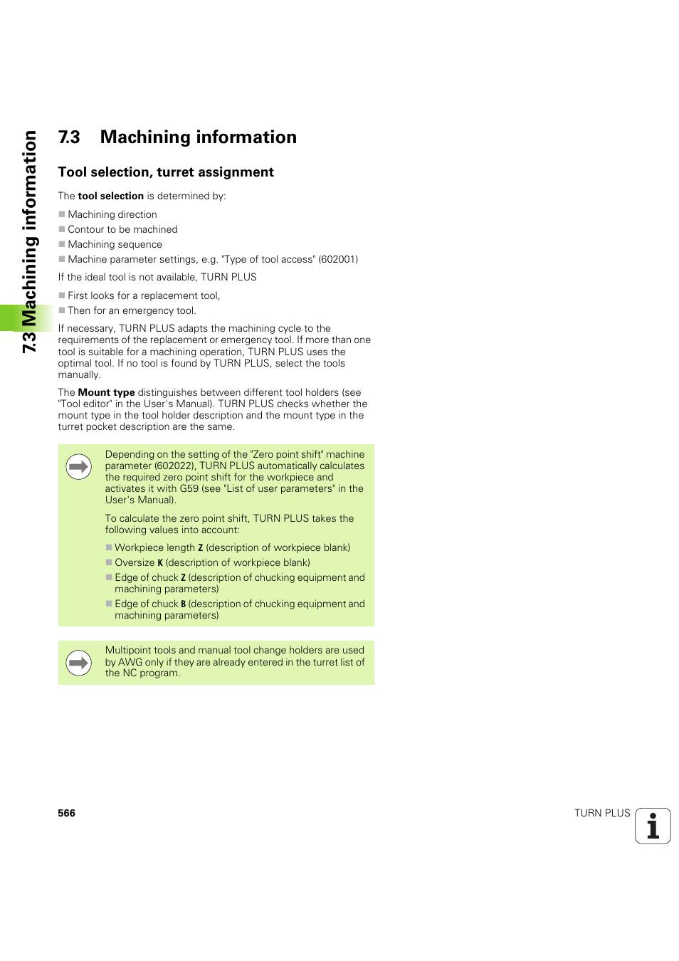 3 machining information, Tool selection, turret assignment | HEIDENHAIN SW 54843x-03 DIN Programming User Manual | Page 566 / 622