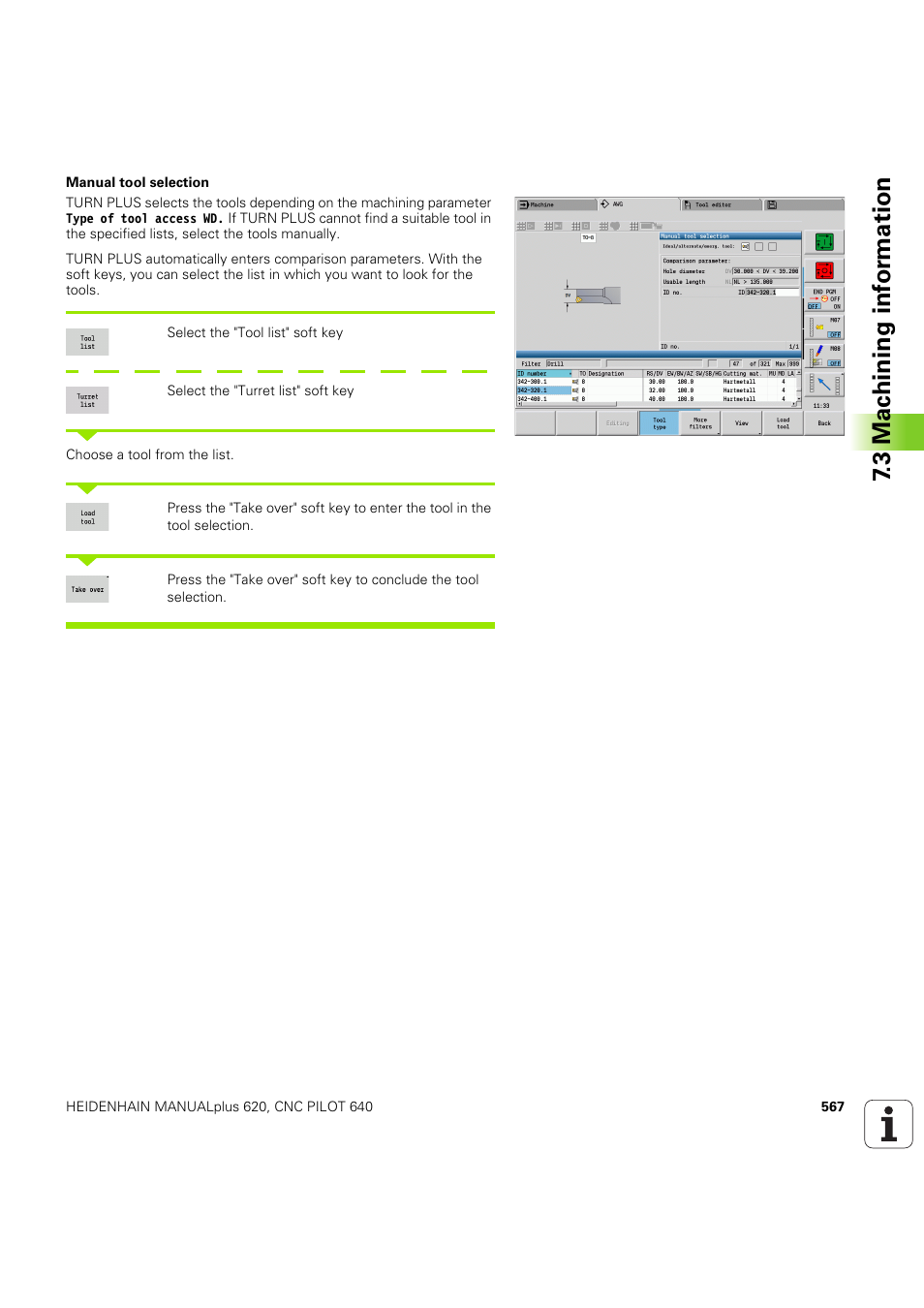 3 mac h ining inf o rm ation | HEIDENHAIN SW 54843x-03 DIN Programming User Manual | Page 567 / 622