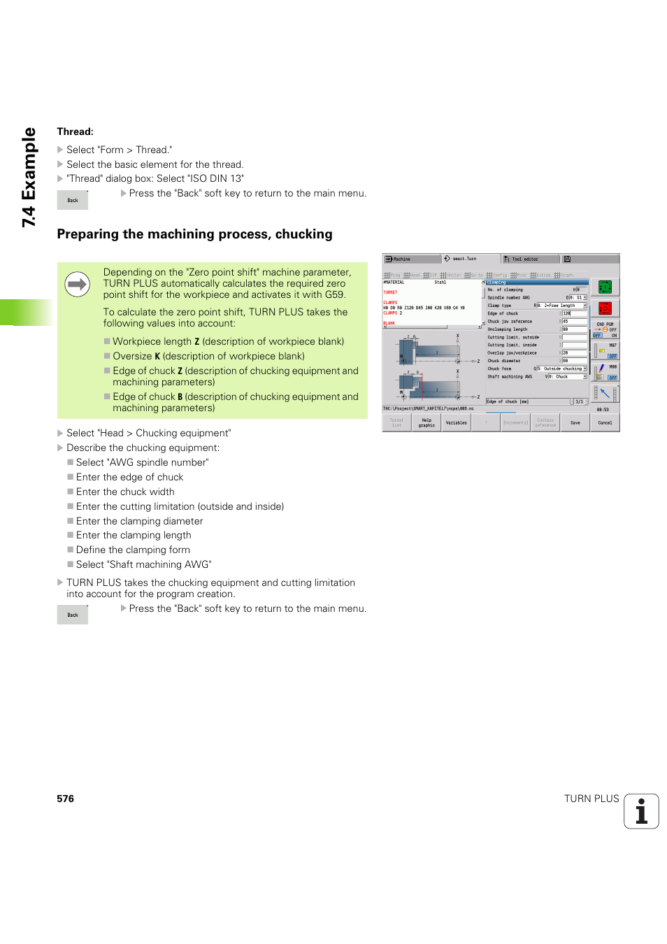 Preparing the machining process, chucking, 4 example | HEIDENHAIN SW 54843x-03 DIN Programming User Manual | Page 576 / 622