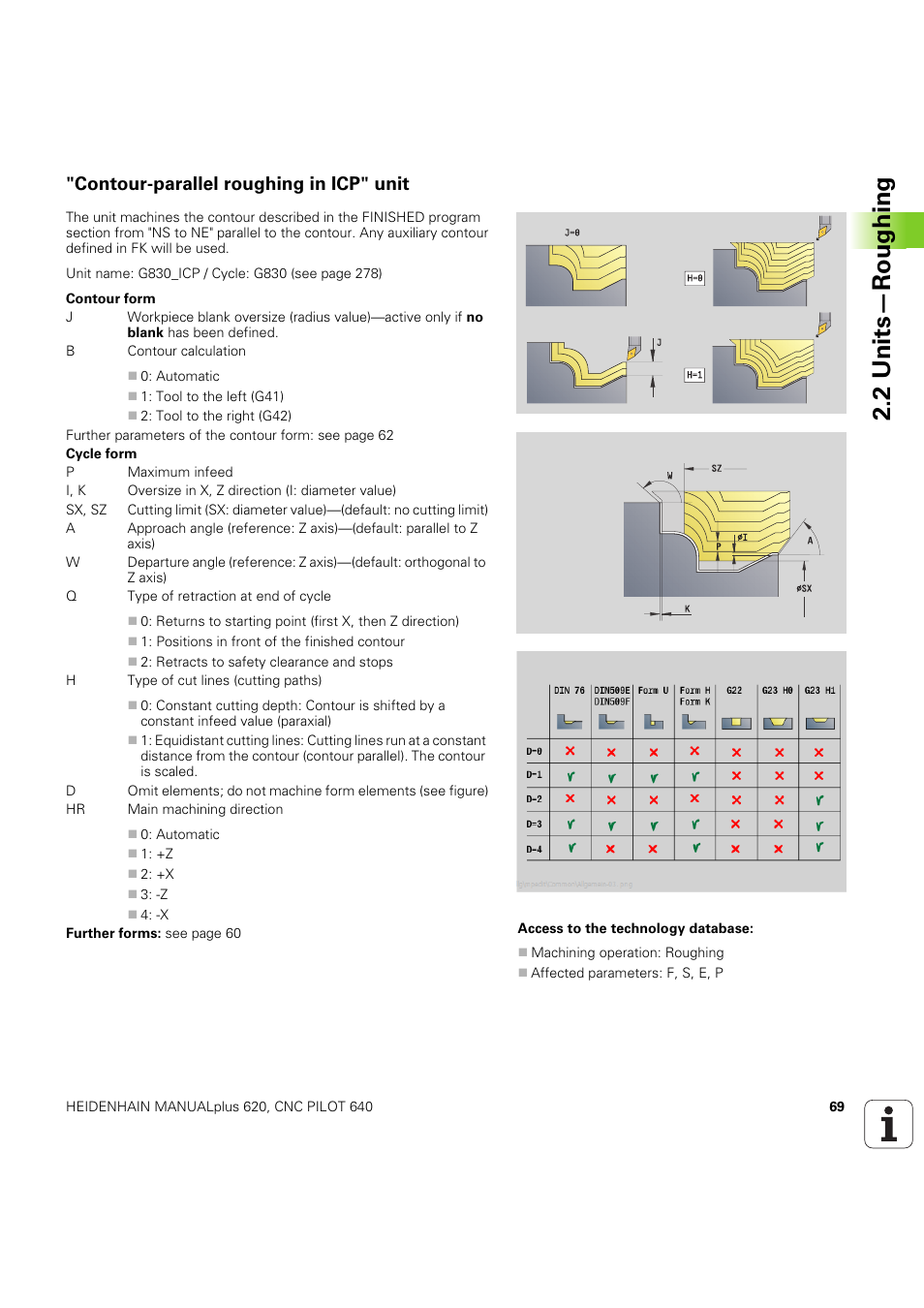 Contour-parallel roughing in icp" unit, 2 units—roughing | HEIDENHAIN SW 54843x-03 DIN Programming User Manual | Page 69 / 622