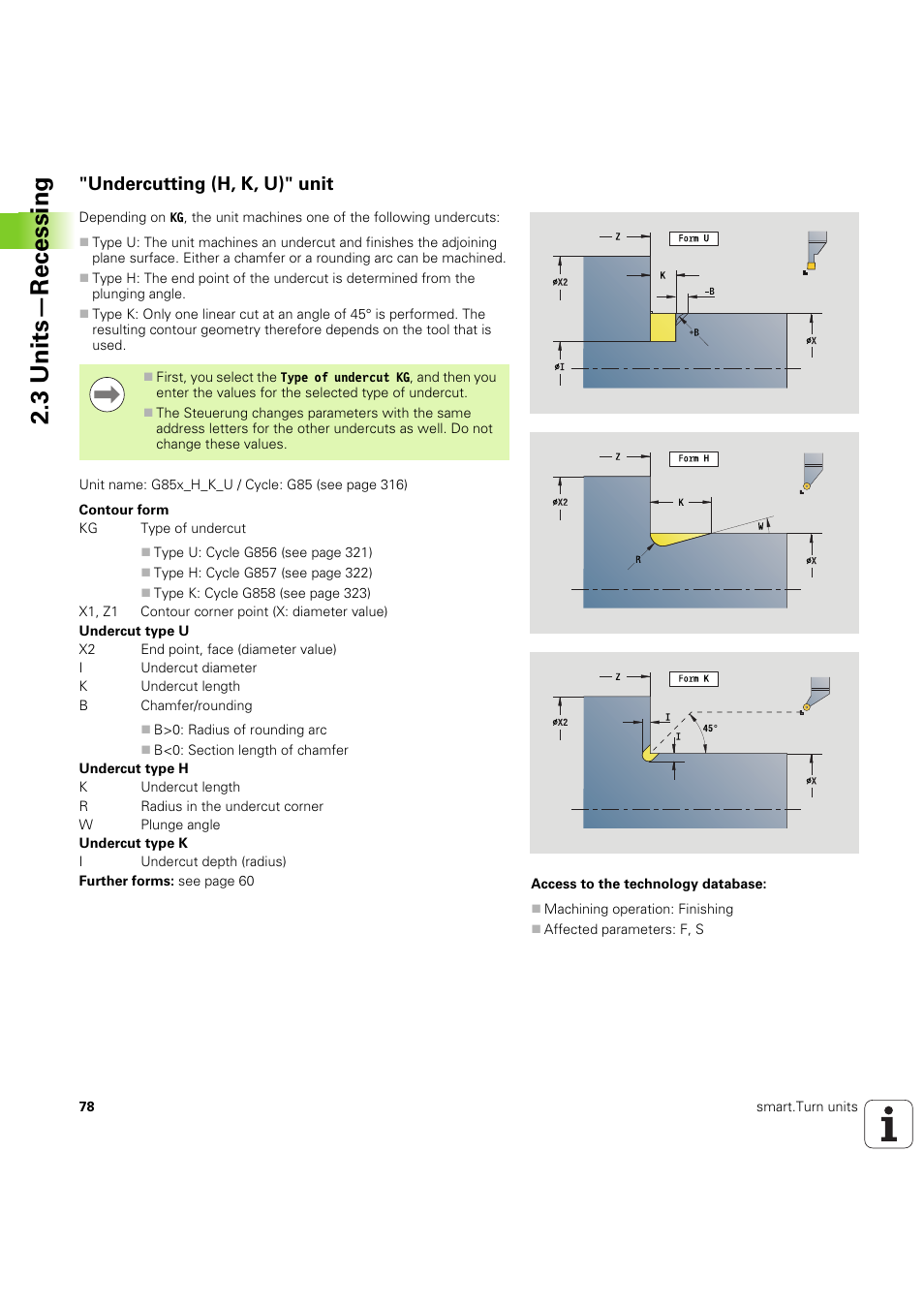 Undercutting (h, k, u)" unit, 3 units—recessing | HEIDENHAIN SW 54843x-03 DIN Programming User Manual | Page 78 / 622