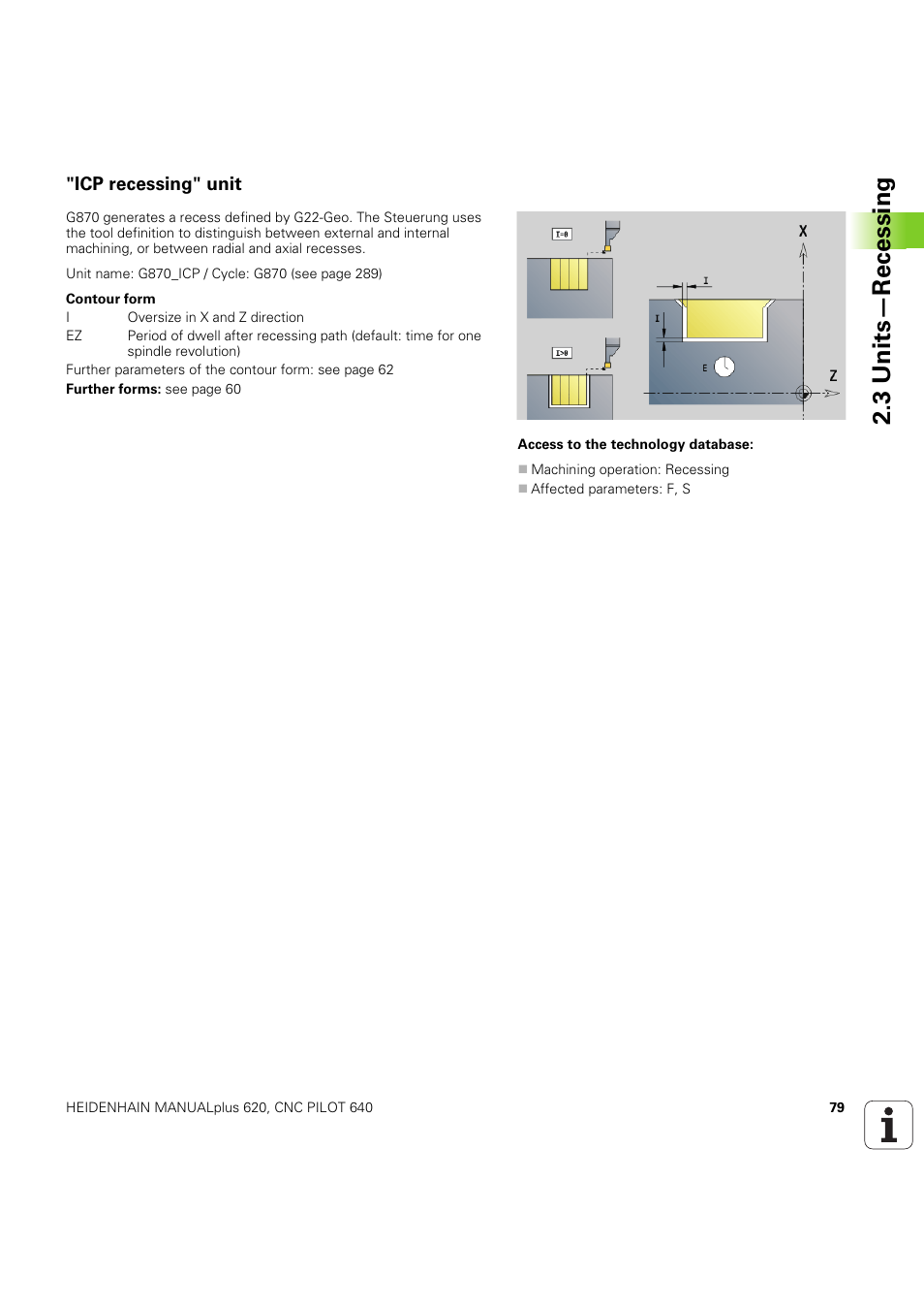 Icp recessing" unit, 3 units—recessing | HEIDENHAIN SW 54843x-03 DIN Programming User Manual | Page 79 / 622