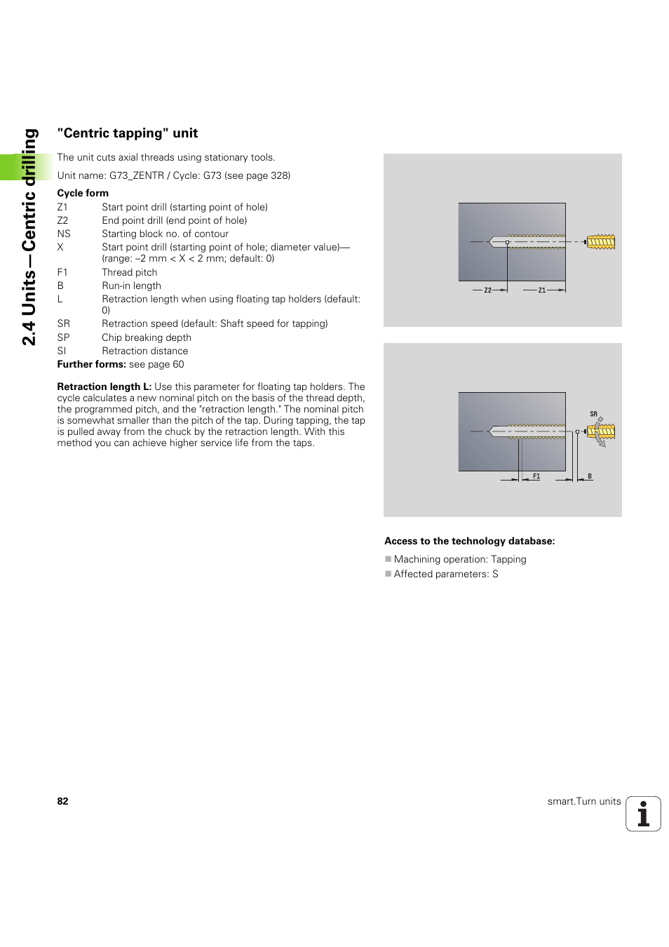 Centric tapping" unit, 4 units—centr ic dr illing | HEIDENHAIN SW 54843x-03 DIN Programming User Manual | Page 82 / 622