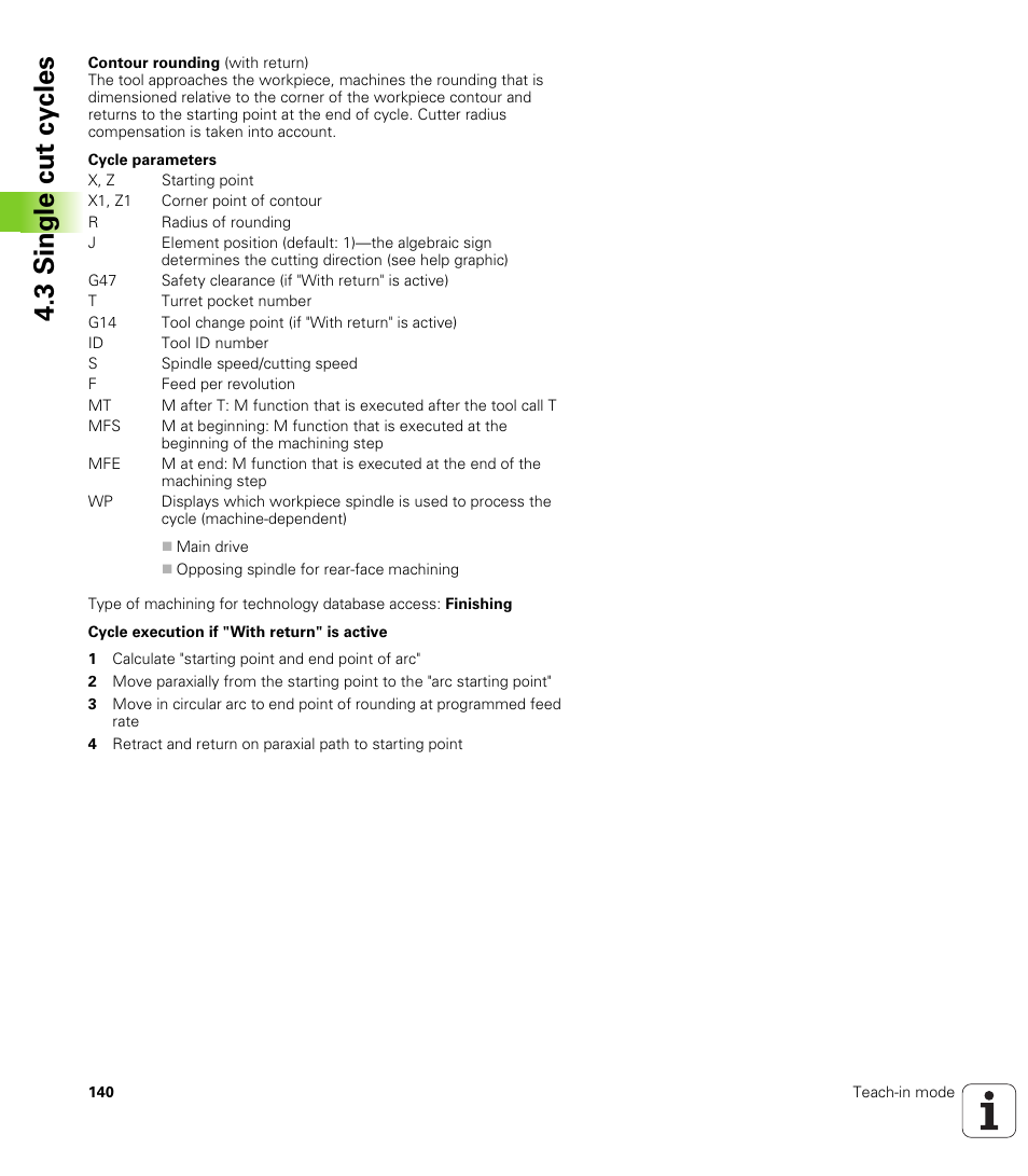 3 single cut cy cles | HEIDENHAIN SW 688945-03 User Manual | Page 140 / 599