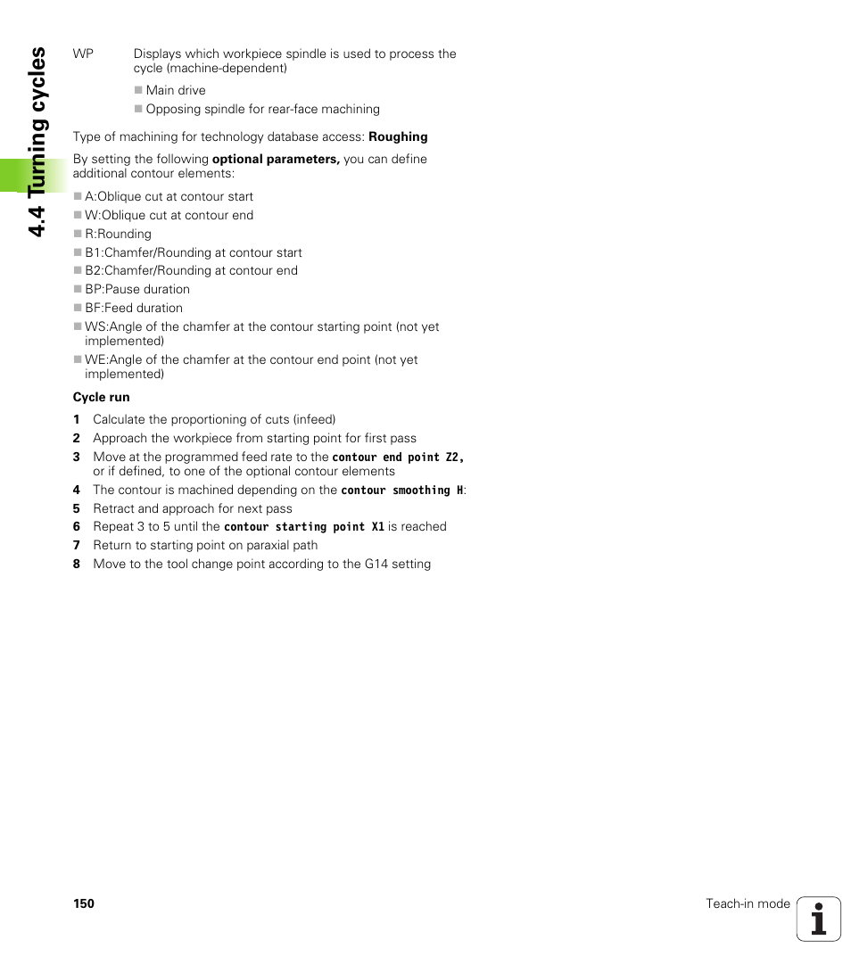 4 t u rn ing cy cles | HEIDENHAIN SW 688945-03 User Manual | Page 150 / 599