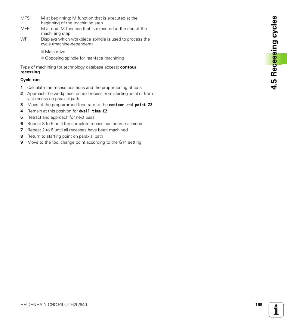 5 recessing cy cles | HEIDENHAIN SW 688945-03 User Manual | Page 199 / 599