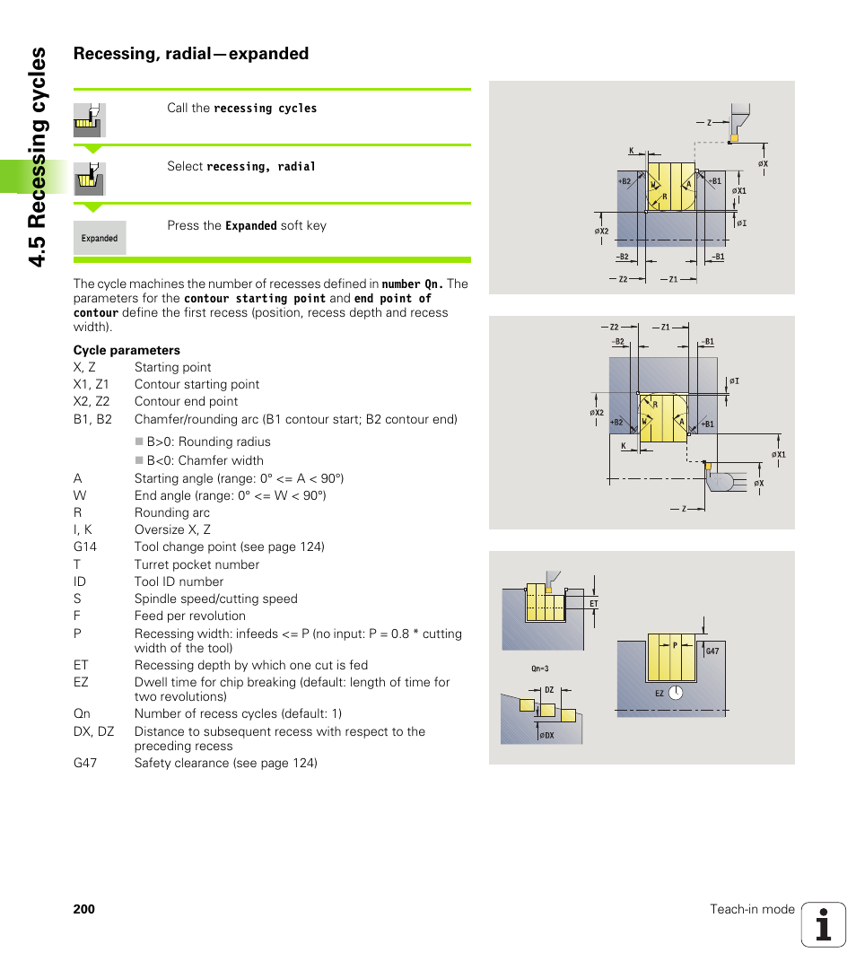Recessing, radial—expanded, 5 recessing cy cles | HEIDENHAIN SW 688945-03 User Manual | Page 200 / 599