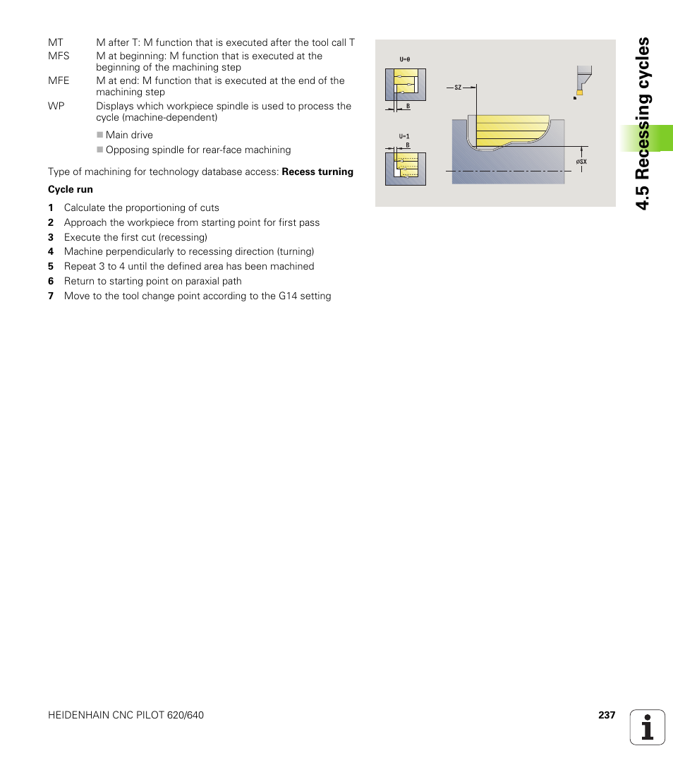 5 recessing cy cles | HEIDENHAIN SW 688945-03 User Manual | Page 237 / 599