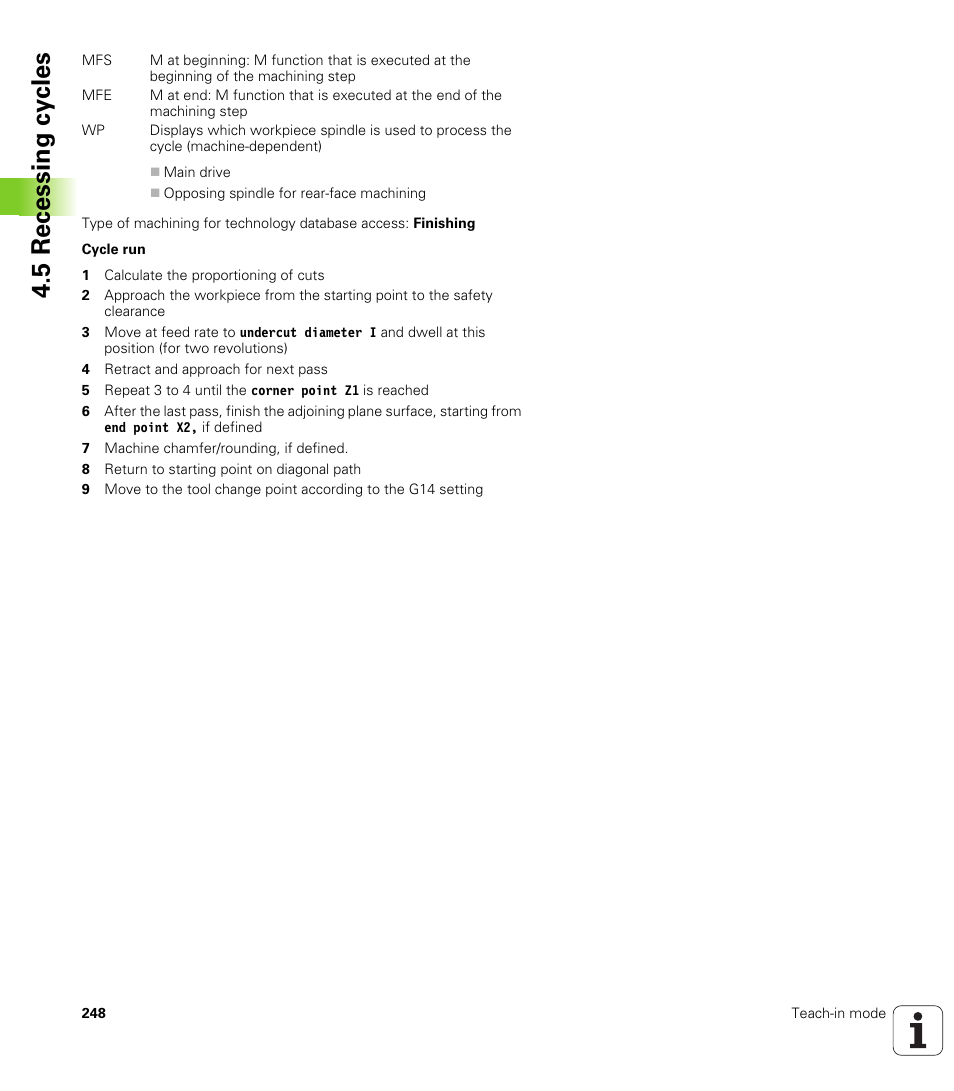 5 recessing cy cles | HEIDENHAIN SW 688945-03 User Manual | Page 248 / 599